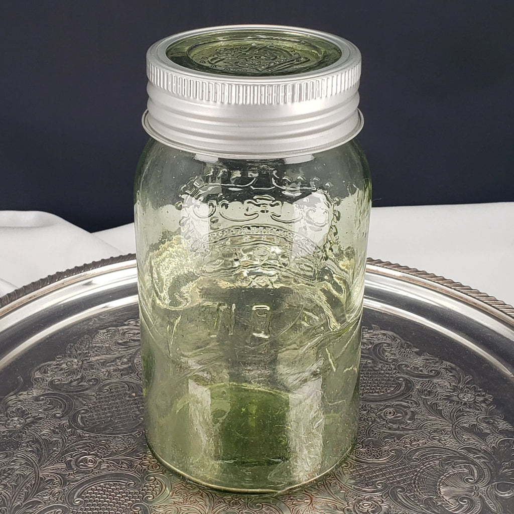 Apple Green Crown Jar – 7X Tall O Series – Quart Size – Vintage Canadian Jar