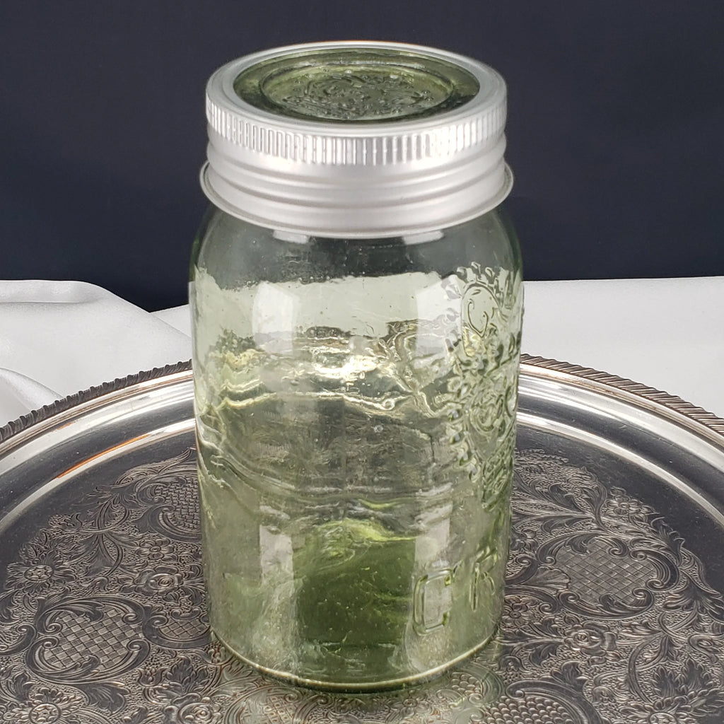 Apple Green Crown Jar – 7X Tall O Series – Quart Size – Vintage Canadian Jar