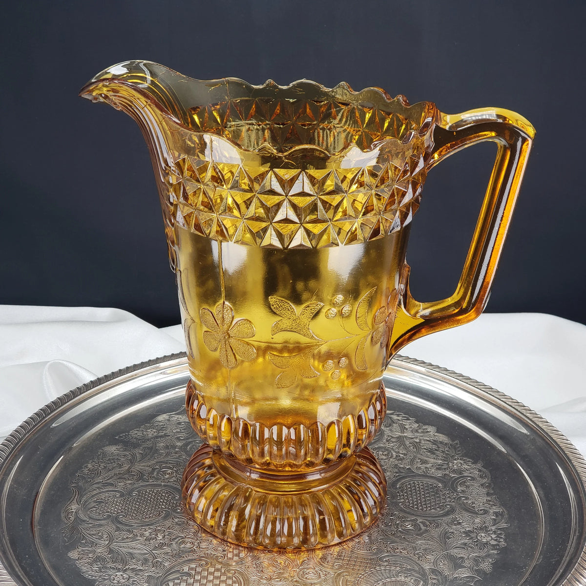 Amber Glass Pitcher