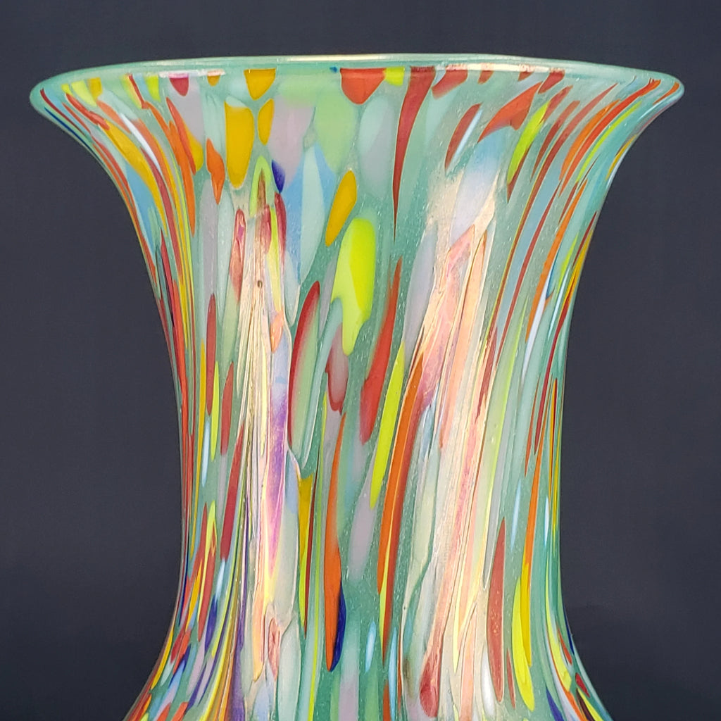 Loetz Ausführung 237 Art Nouveau Vase – Jade Green UV Reactive Glass – Czechoslovakia ca. 1925