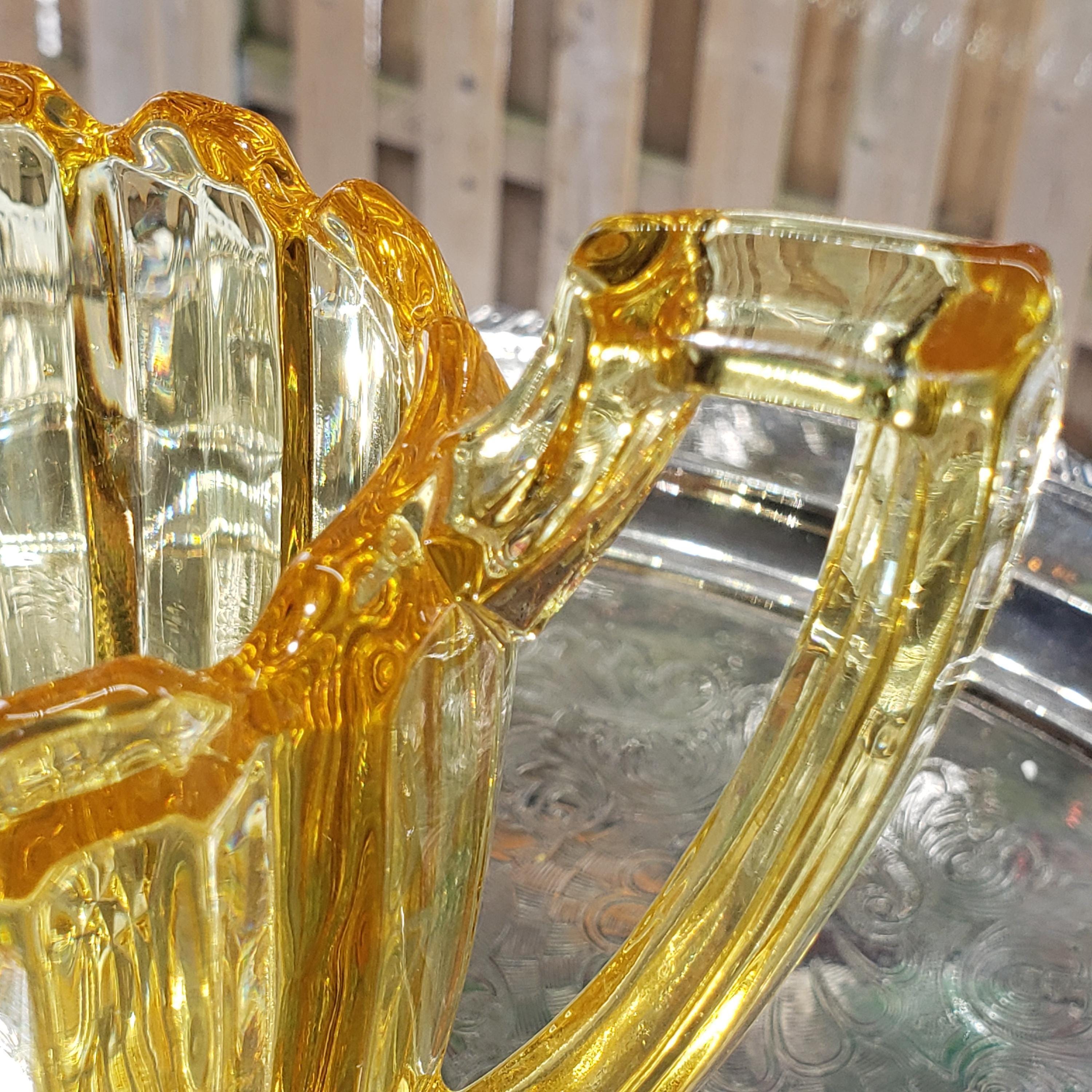 Trophy Vase: Honey Amber Glass - Neo Classic Style