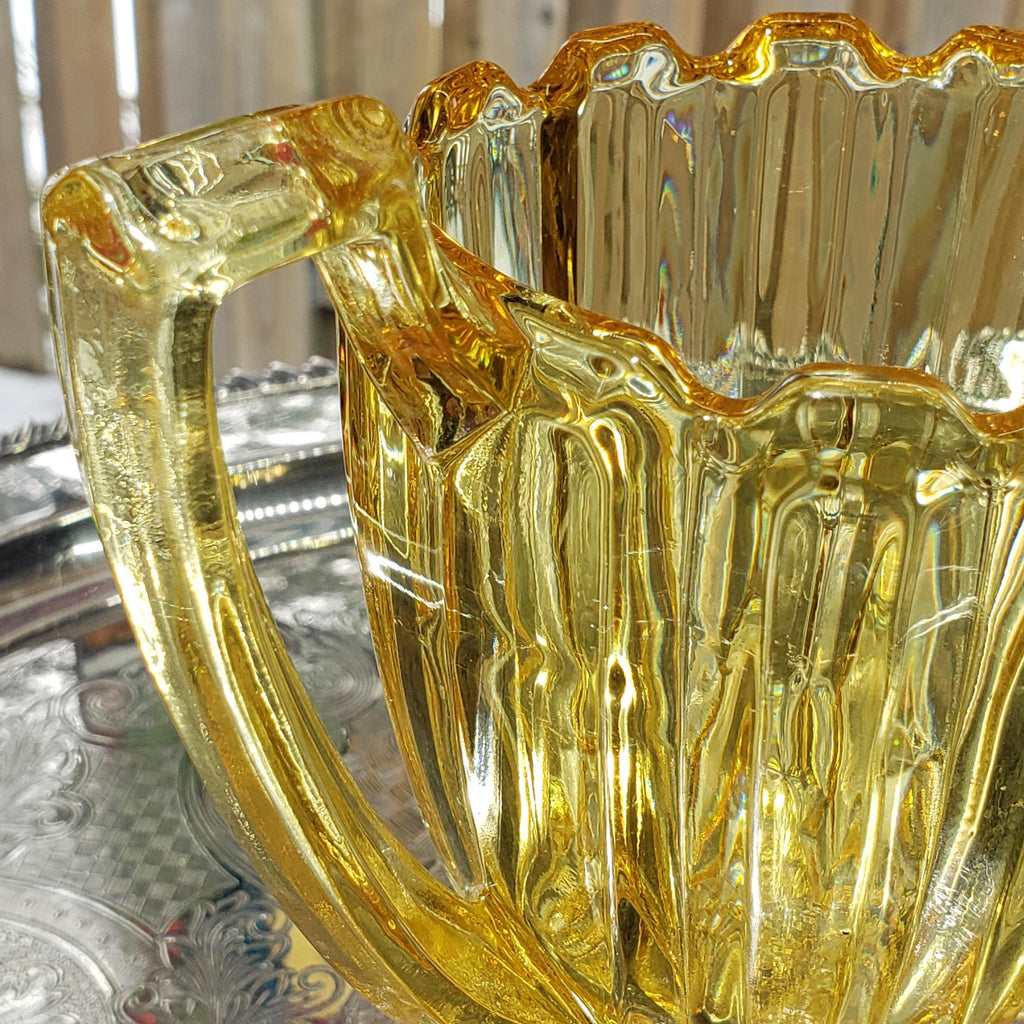 Trophy Vase: Honey Amber Glass - Neo Classic Style