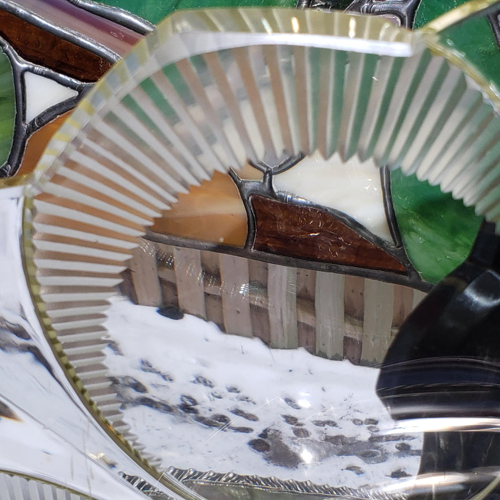 Art Deco Plate Set - Yellow Flower Shape Glassware