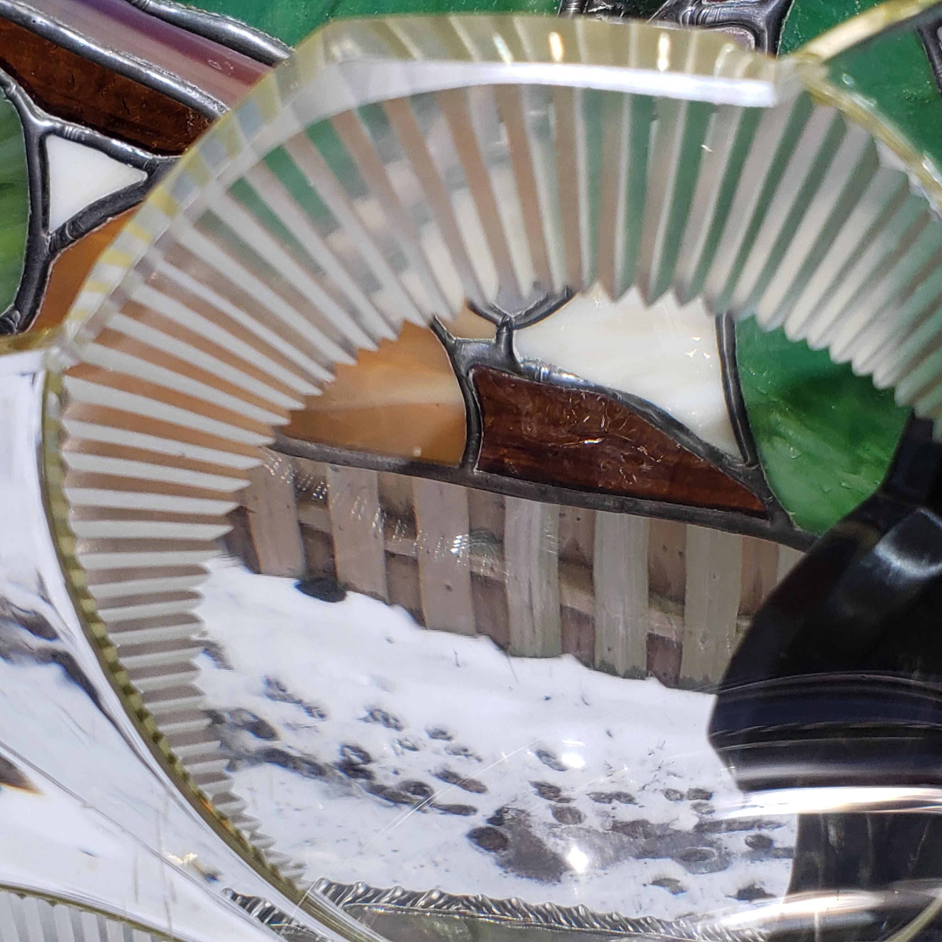 Art Deco Plate Set - Yellow Flower Shape Glassware