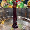 Amethyst Glass Vase, Antique Dugan Twig Pattern