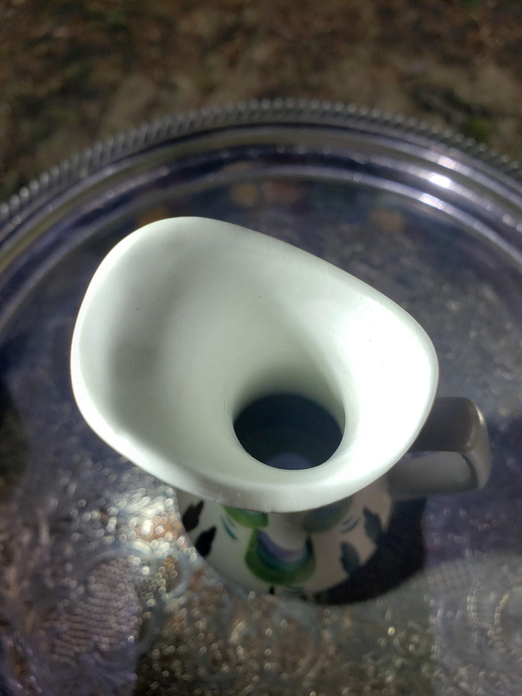 Edward Radford Pitcher: Purple Green Swirl - English Pottery