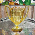 Trophy Vase: Honey Amber Glass - Neo Classic Style