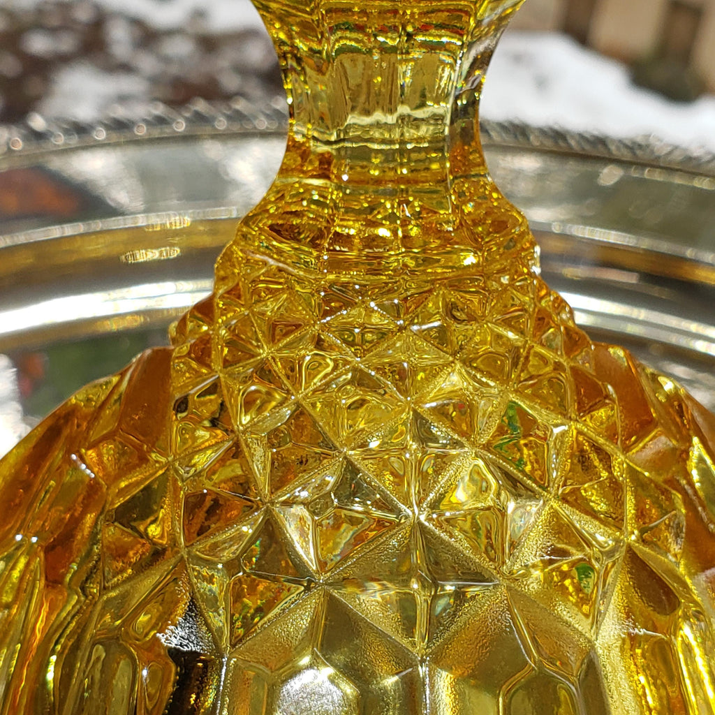 Trophy Vase: Honey Amber Glass - Neo Classic Style