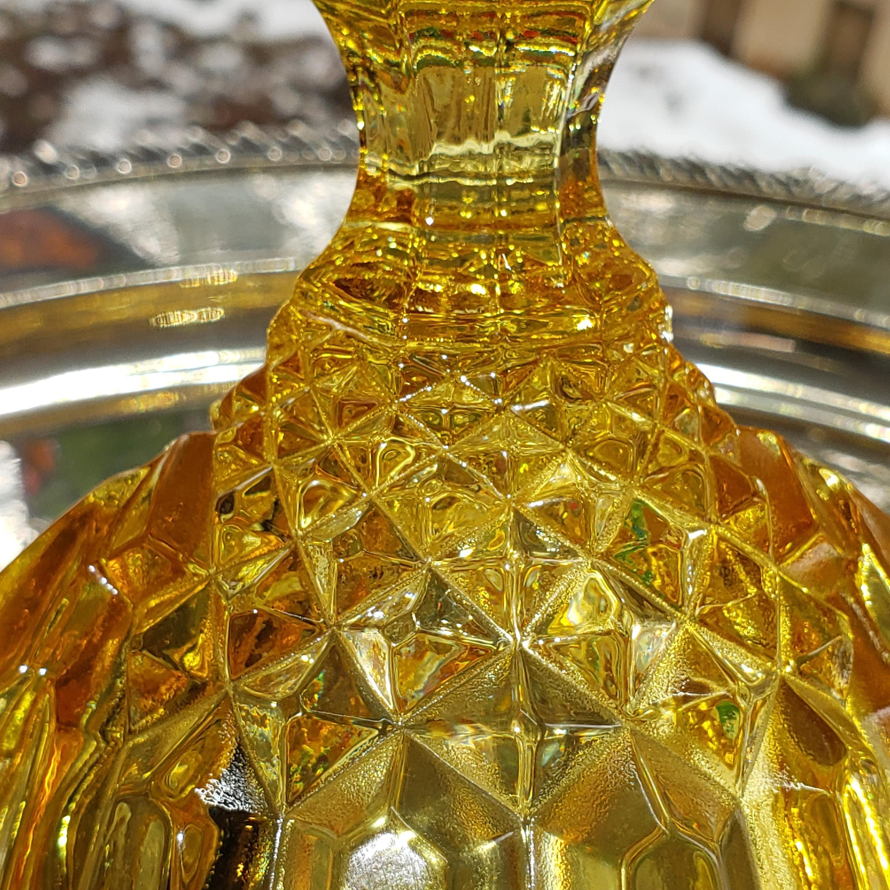 Trophy Vase: Honey Amber Glass - Neo Classic Style