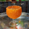 Spaghetti Stem Glass: Retro Orange Lucite - Mid Century Style