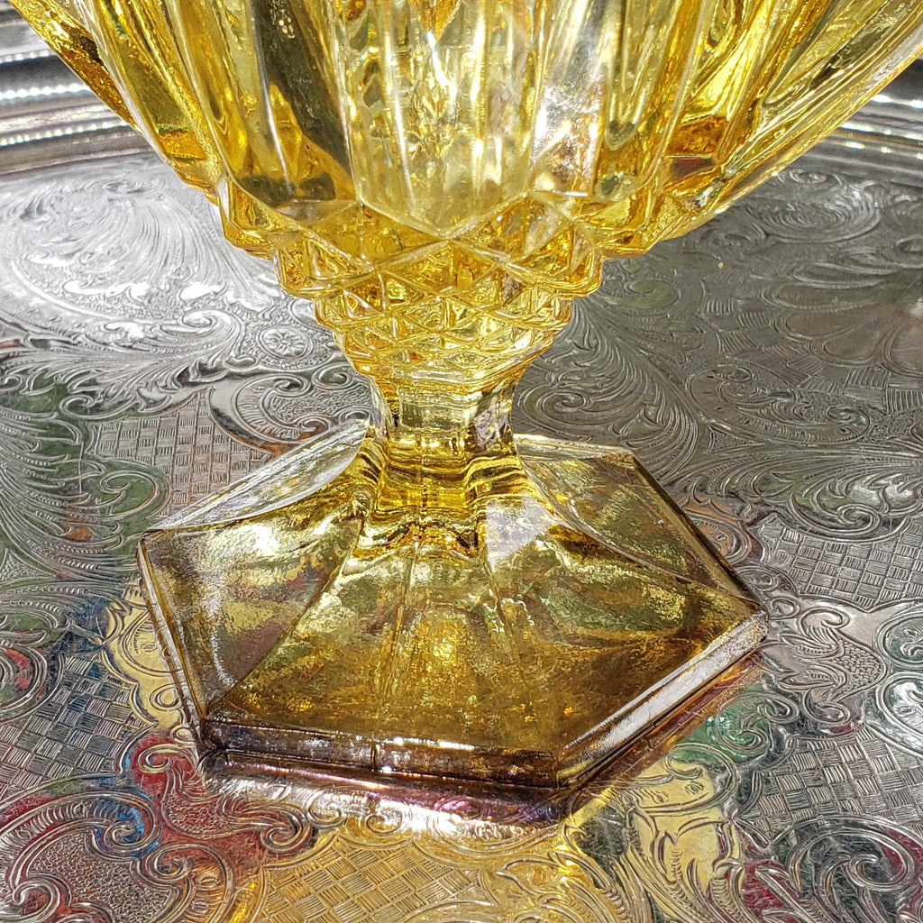 Trophy Vase: Honey Amber Glass - Neo Classic Style
