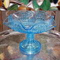 Ice Blue Glass Compote: Bryce Brothers Orion Pattern