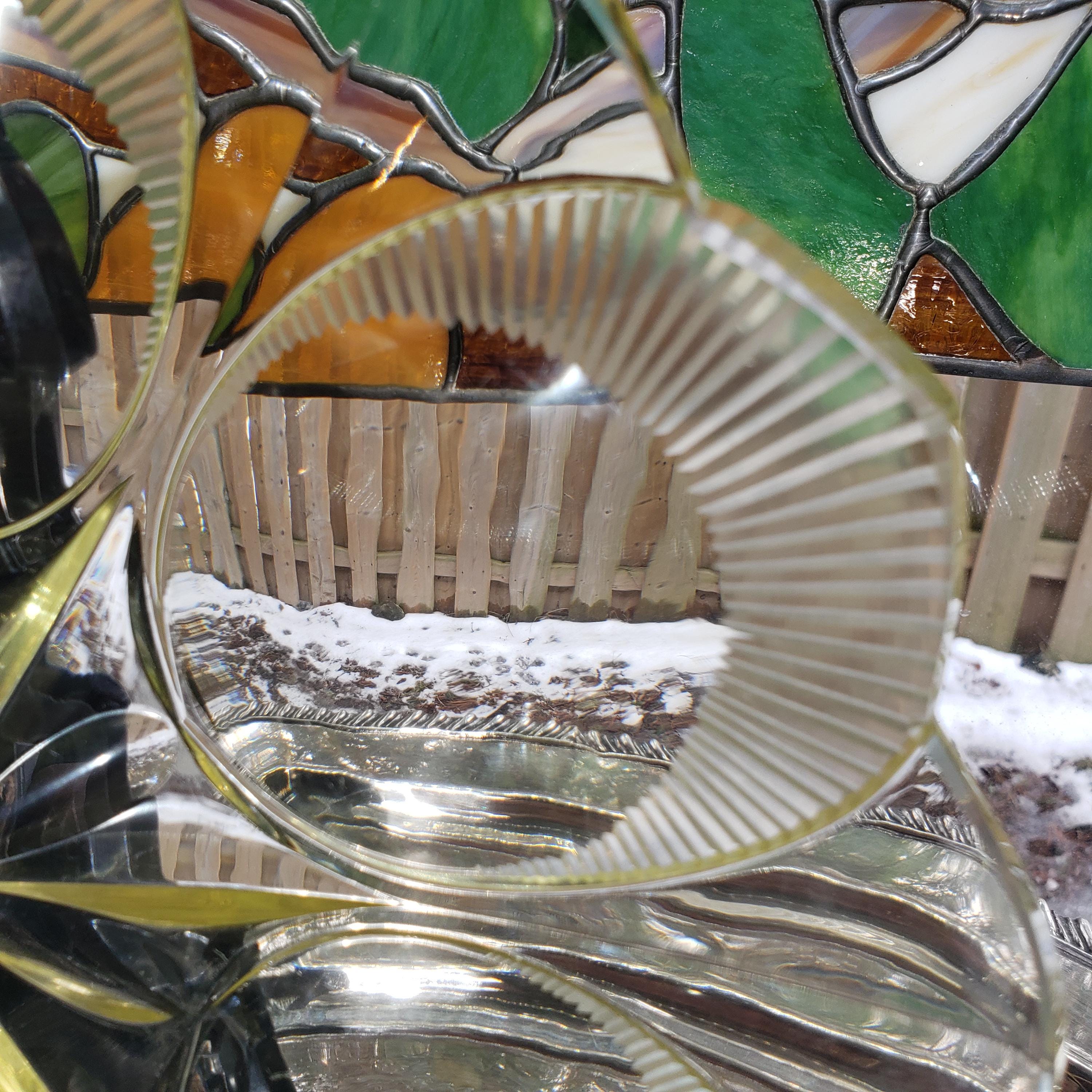 Art Deco Plate Set - Yellow Flower Shape Glassware