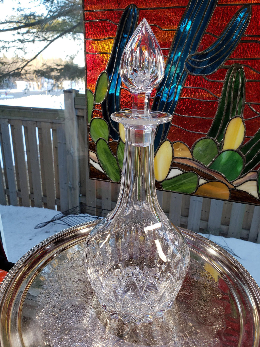 Crystal Decanter - Stuart Claridge English Mid-Century Barware