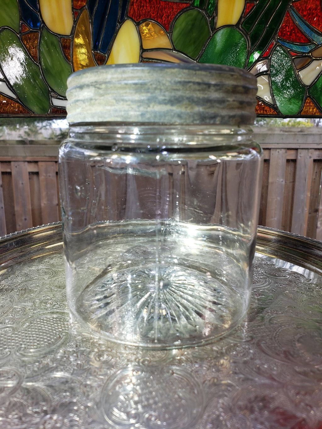 Best Brand Glass Jar - Clear Quart with Zinc Band Lid