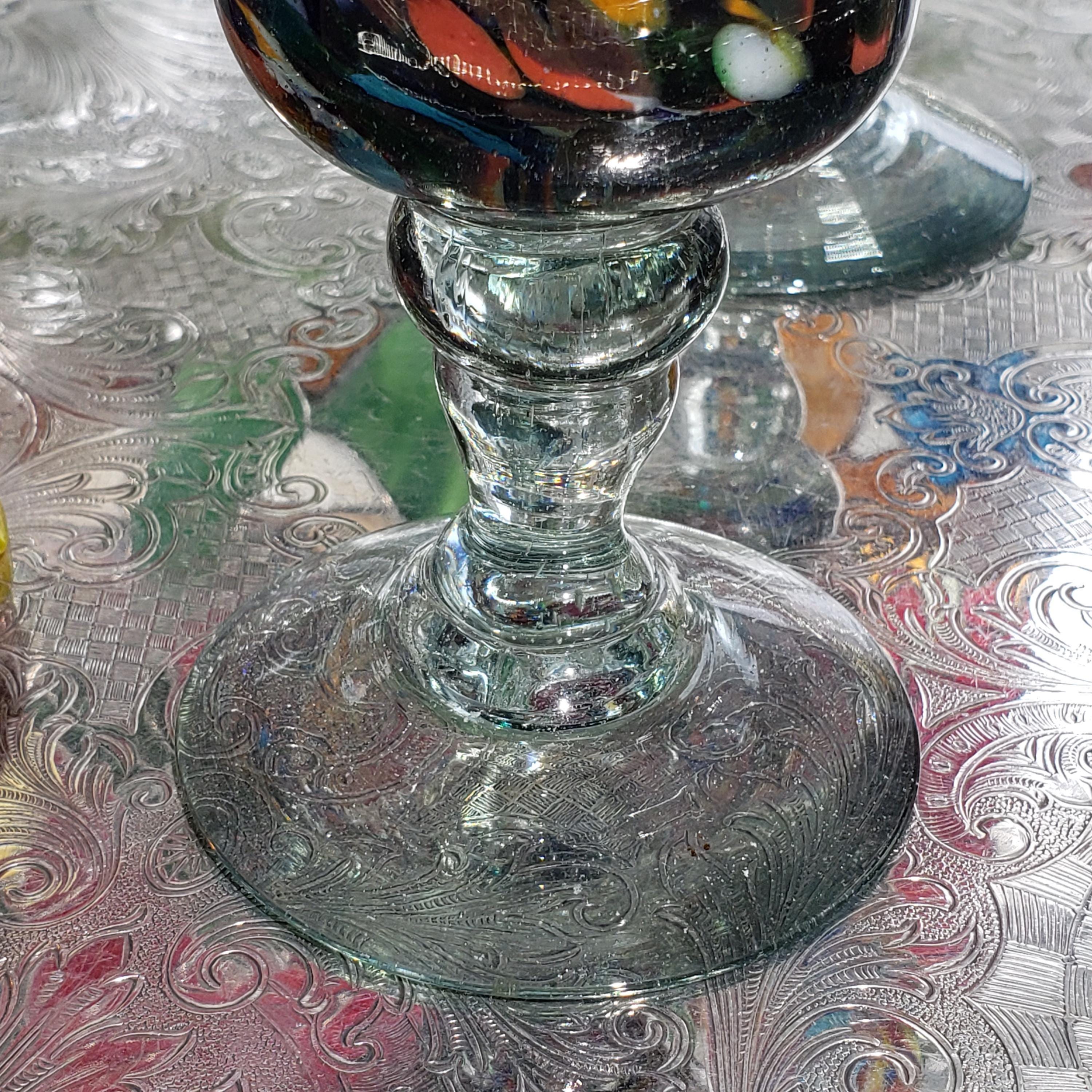 Confetti Glasses, Handmade Colorful Drinkware (Set of 4)