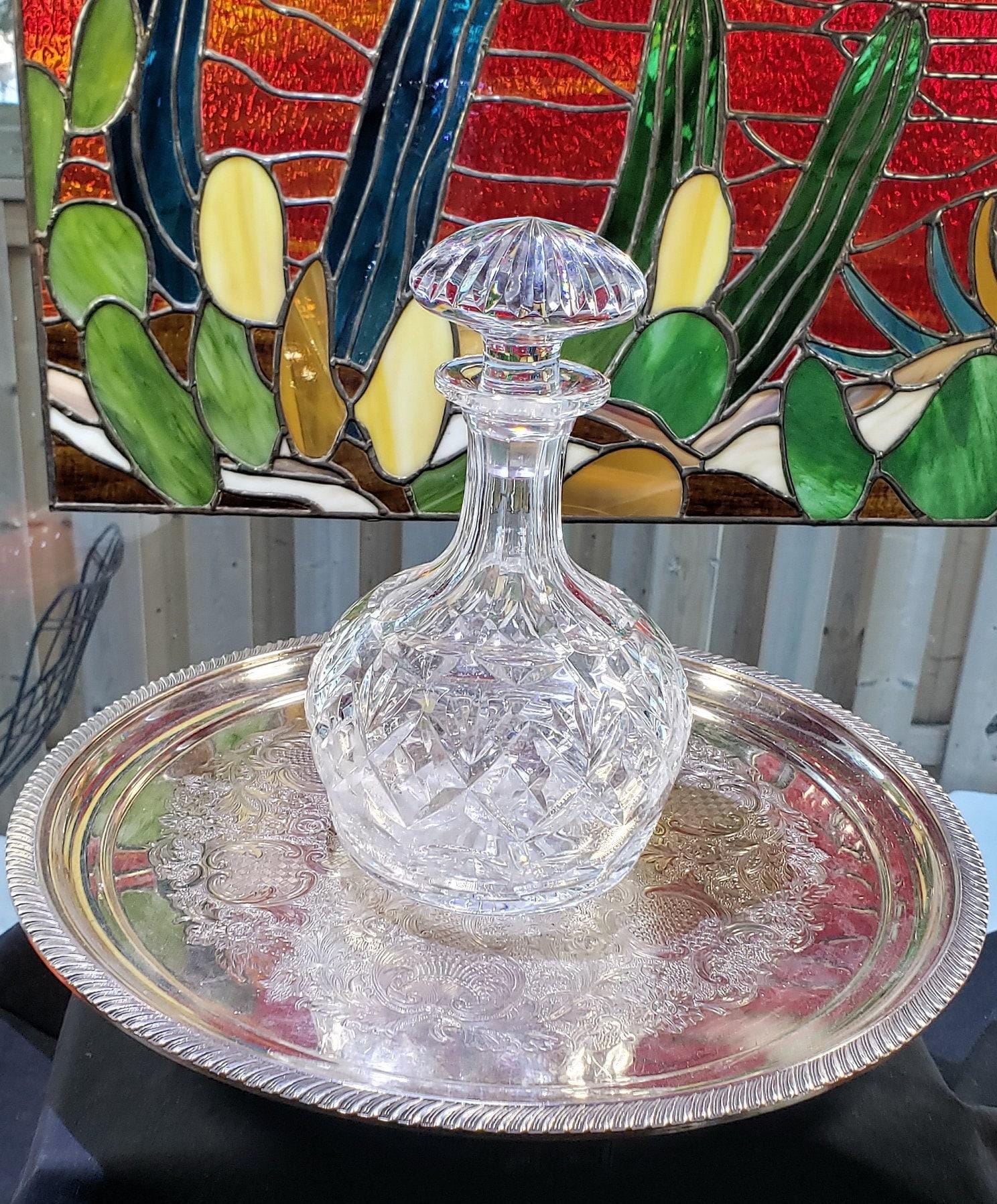 Crystal Decanter: Webb Corbett Georgian Style (Made in England)