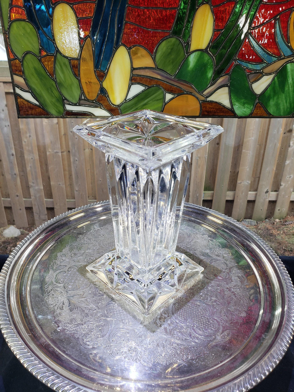 Crystal Prism Candle Holder: Art Deco - Retro Glam Accent