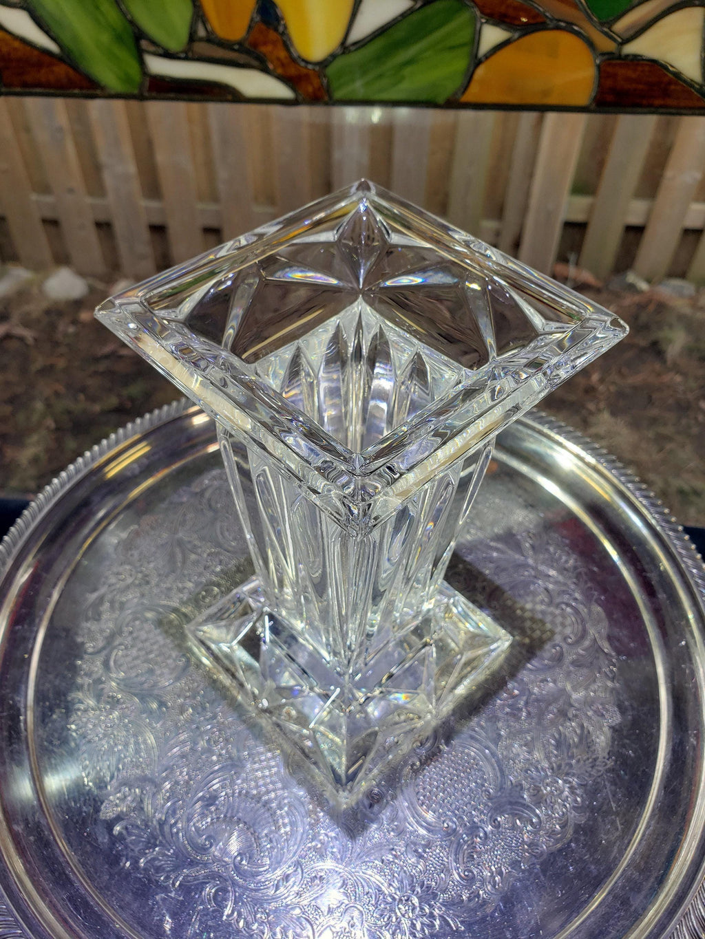 Crystal Prism Candle Holder: Art Deco - Retro Glam Accent
