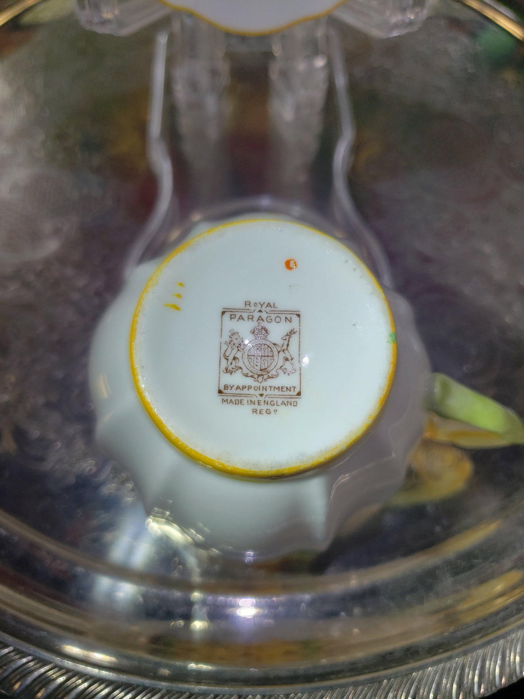 Royal Paragon Teacup and Saucer: English China (Yellow Daffodil Design)