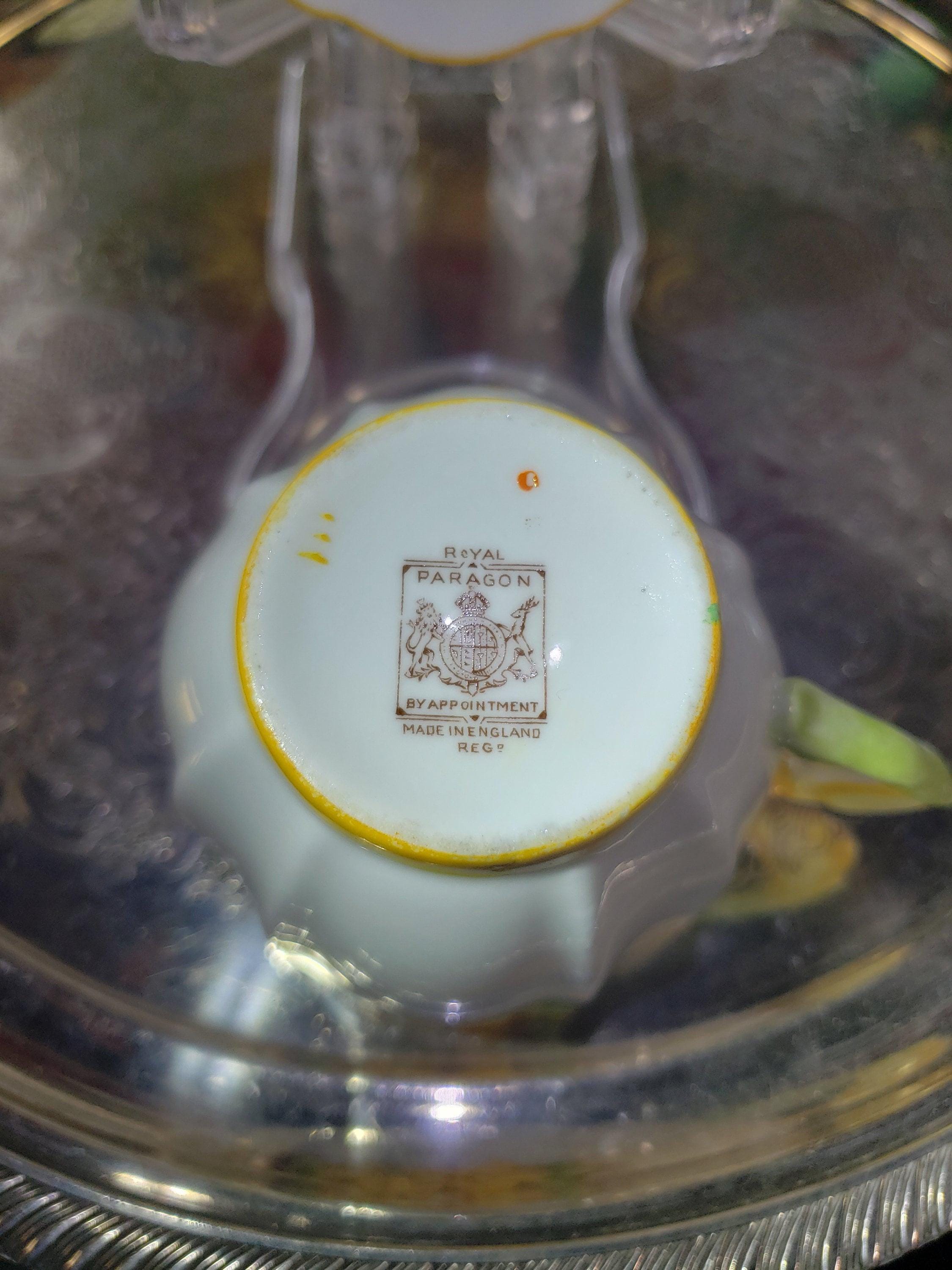 Royal Paragon Teacup and Saucer: English China (Yellow Daffodil Design)
