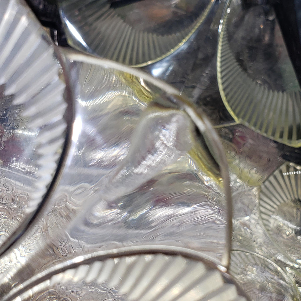 Art Deco Plate Set - Yellow Flower Shape Glassware