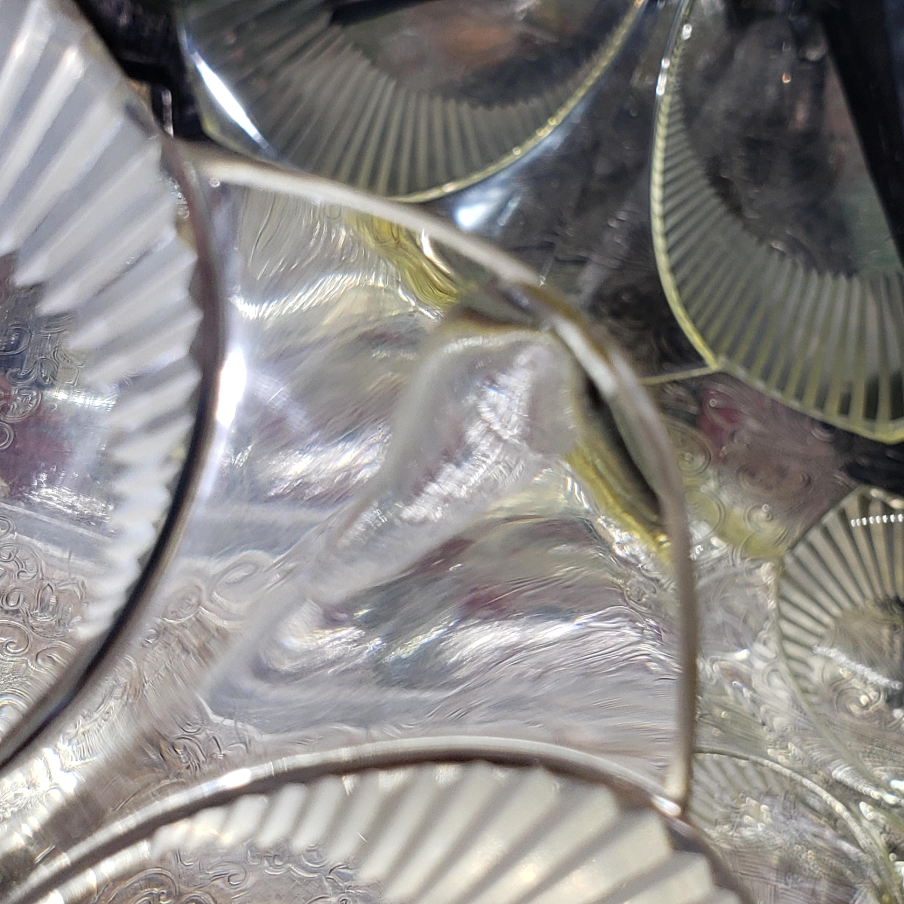 Art Deco Plate Set - Yellow Flower Shape Glassware