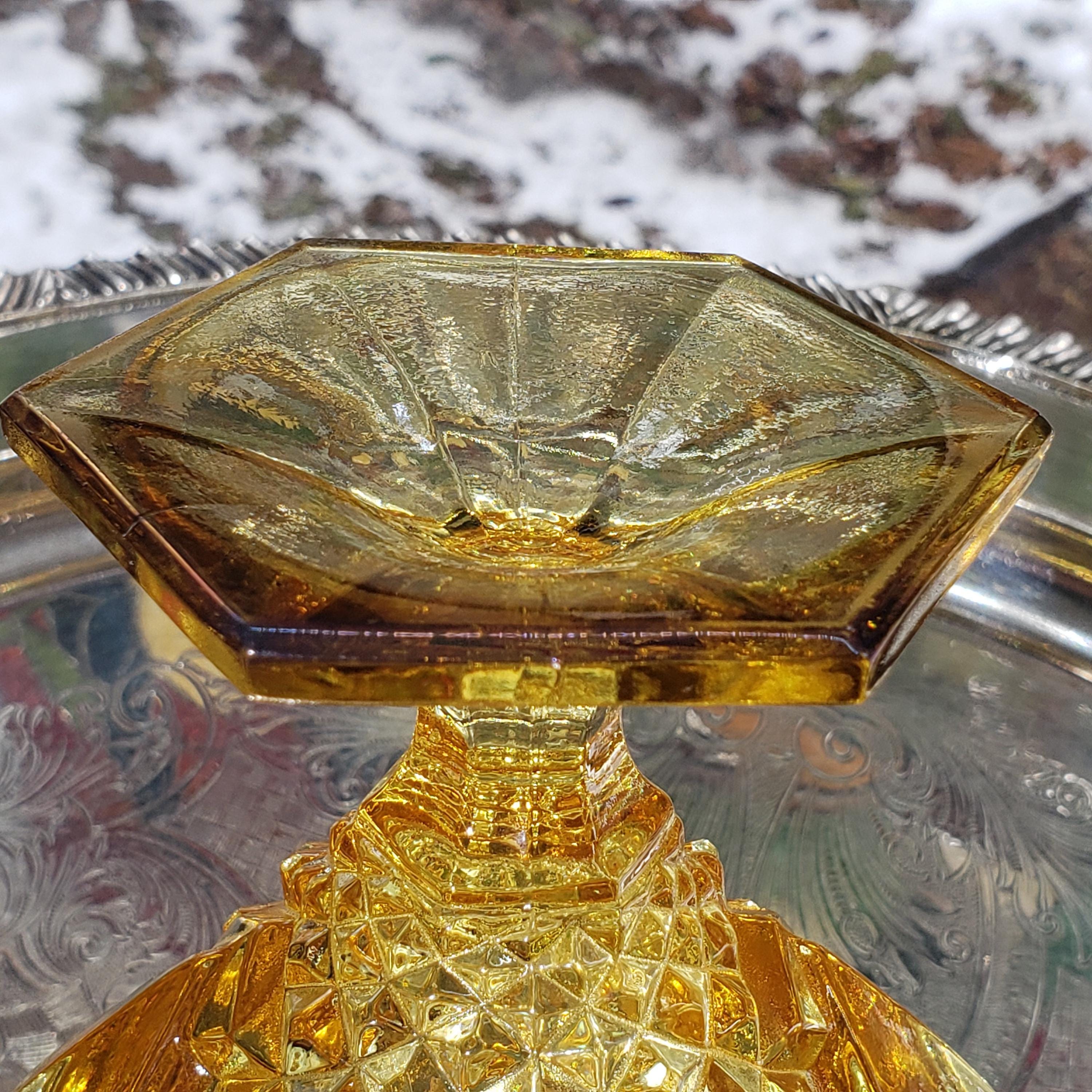 Trophy Vase: Honey Amber Glass - Neo Classic Style