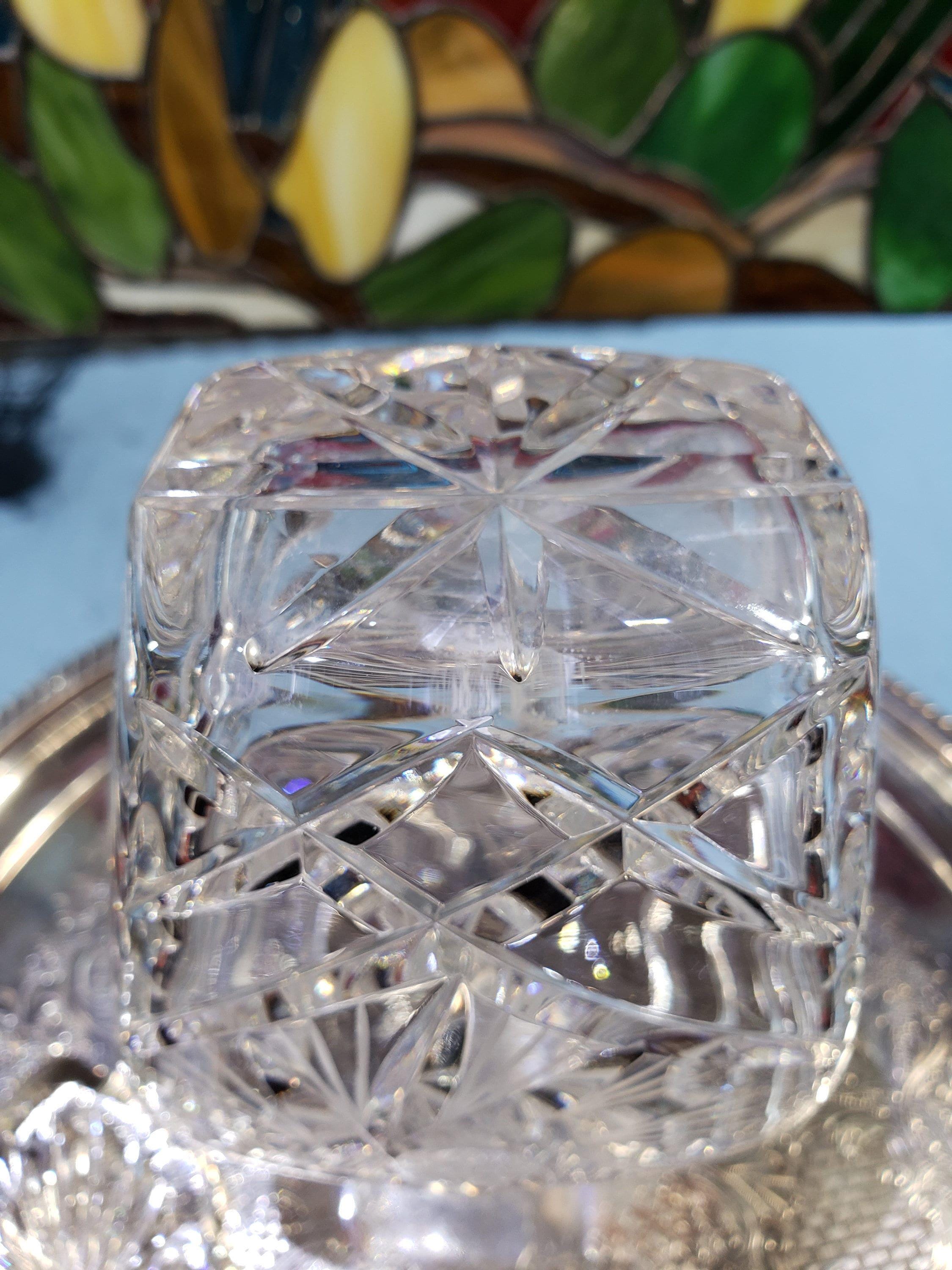 Crystal Decanter: Tombstone Shape - Pinwheel Pattern