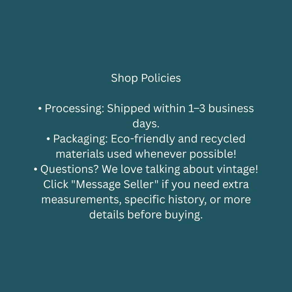 a set of guidelines for shop policies, including processing times, packaging practices, and customer communication preferences.