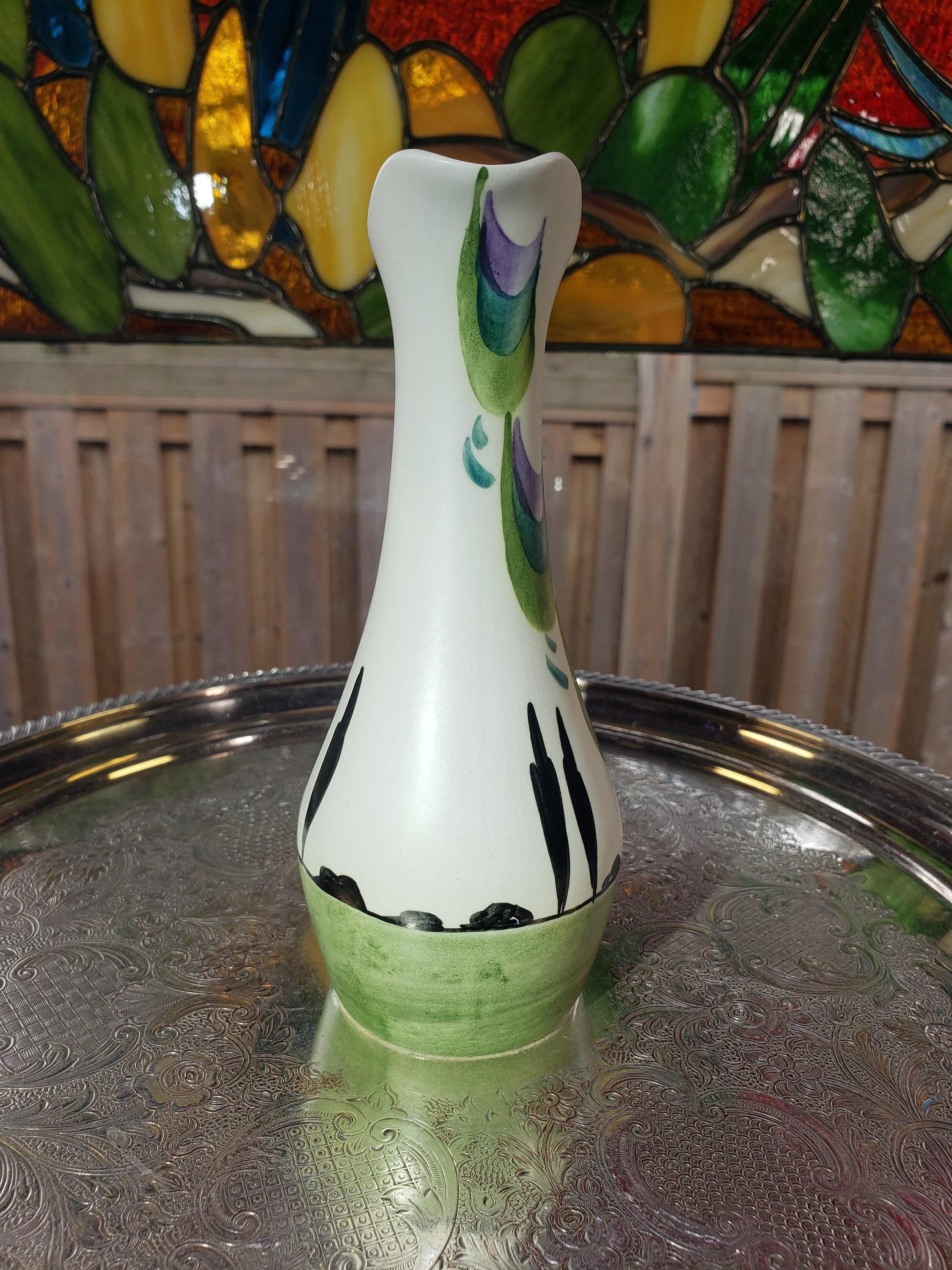Edward Radford Pitcher: Purple Green Swirl - English Pottery