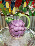 Purple Grape Shape Pitcher With Green Handle