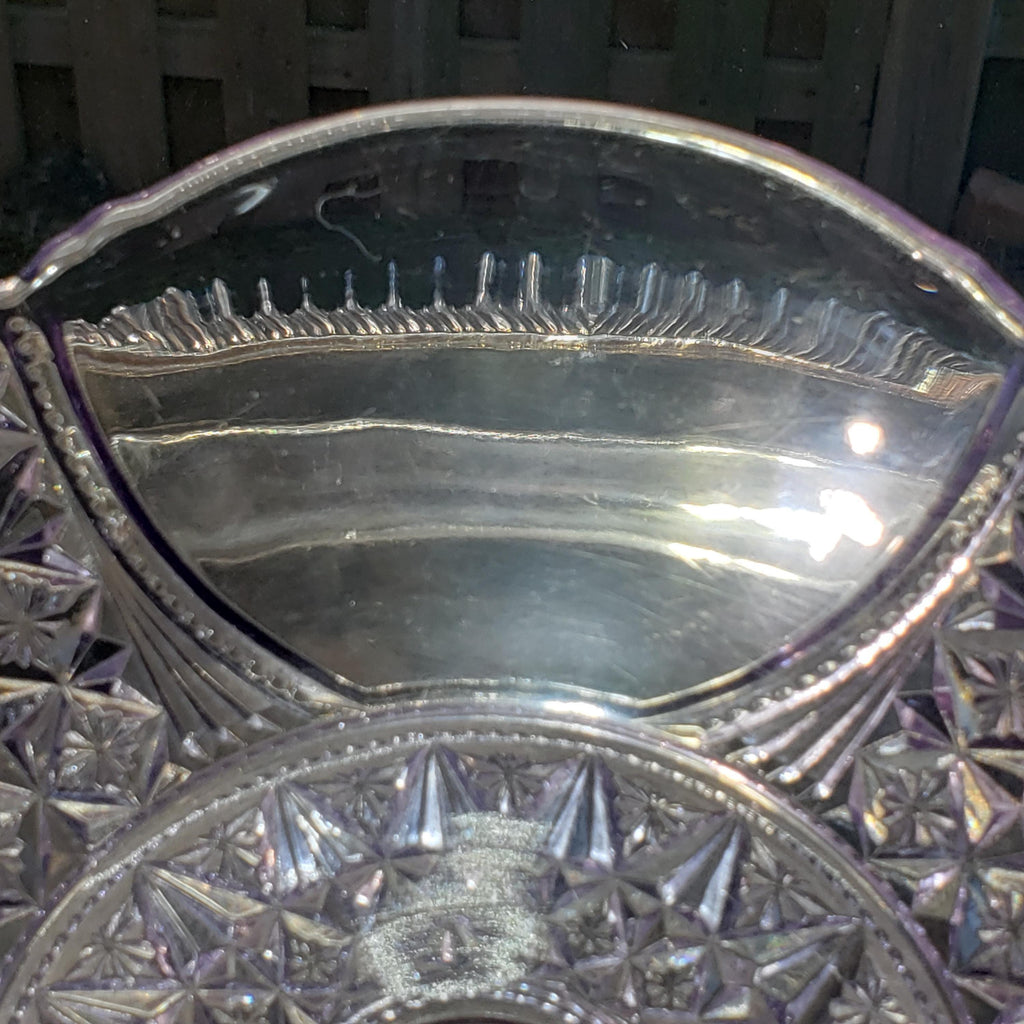 Antique Purple Compote - Daisy and Button Pattern -  Richards & Hartley (1887 Victorian Glass)