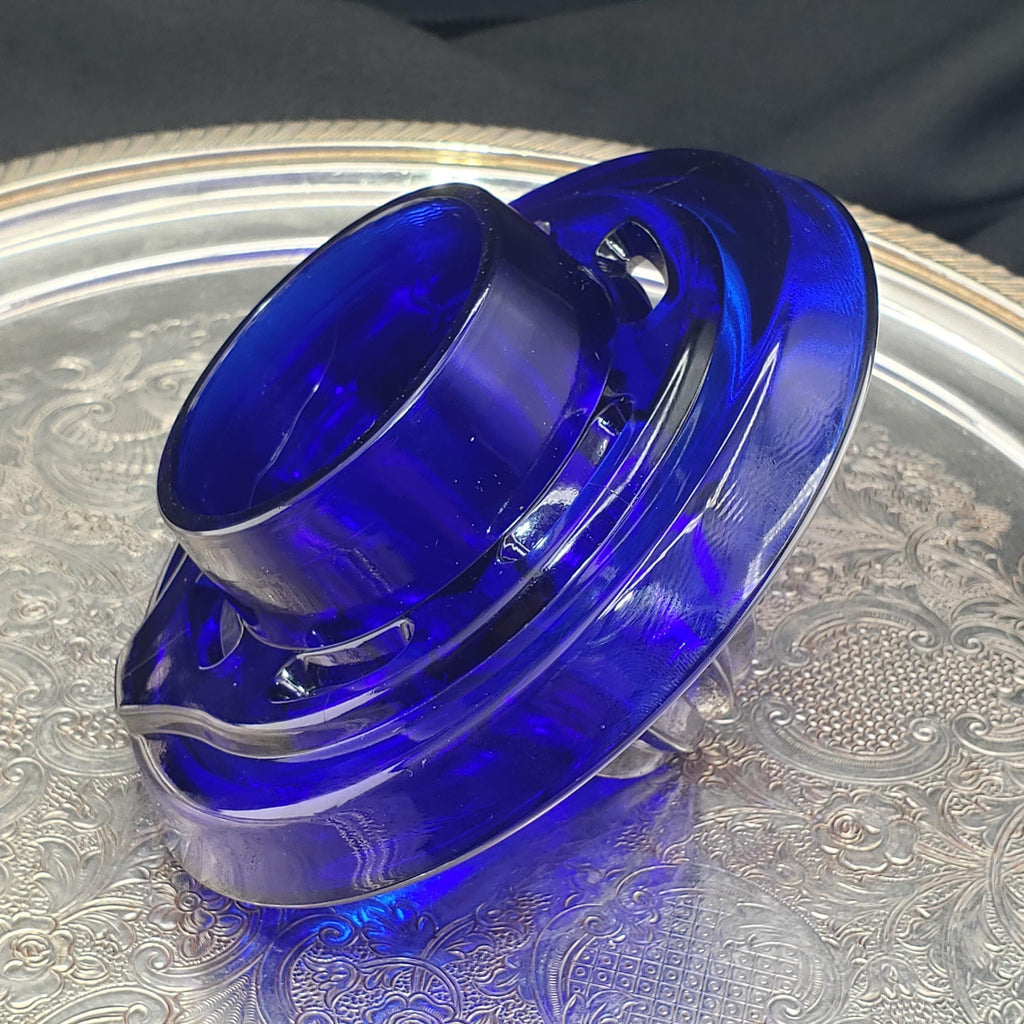 Glass Juice Reamer, Cobalt Blue Fruit Juicer