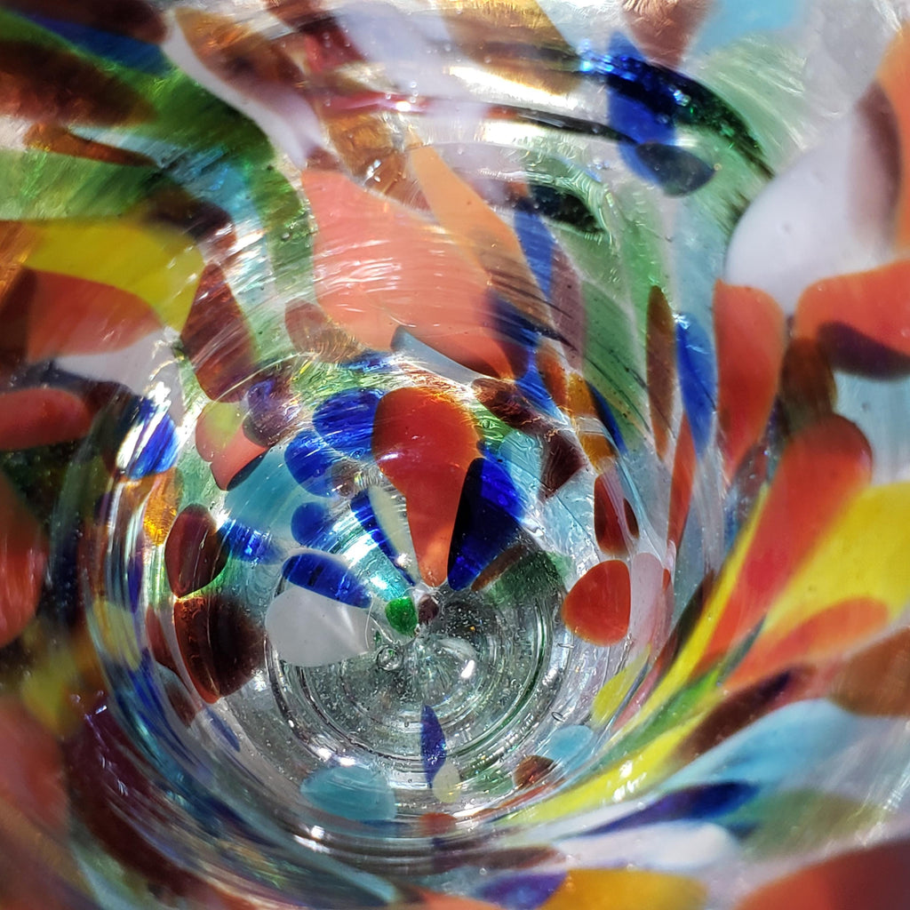 Confetti Glasses, Handmade Colorful Drinkware (Set of 4)