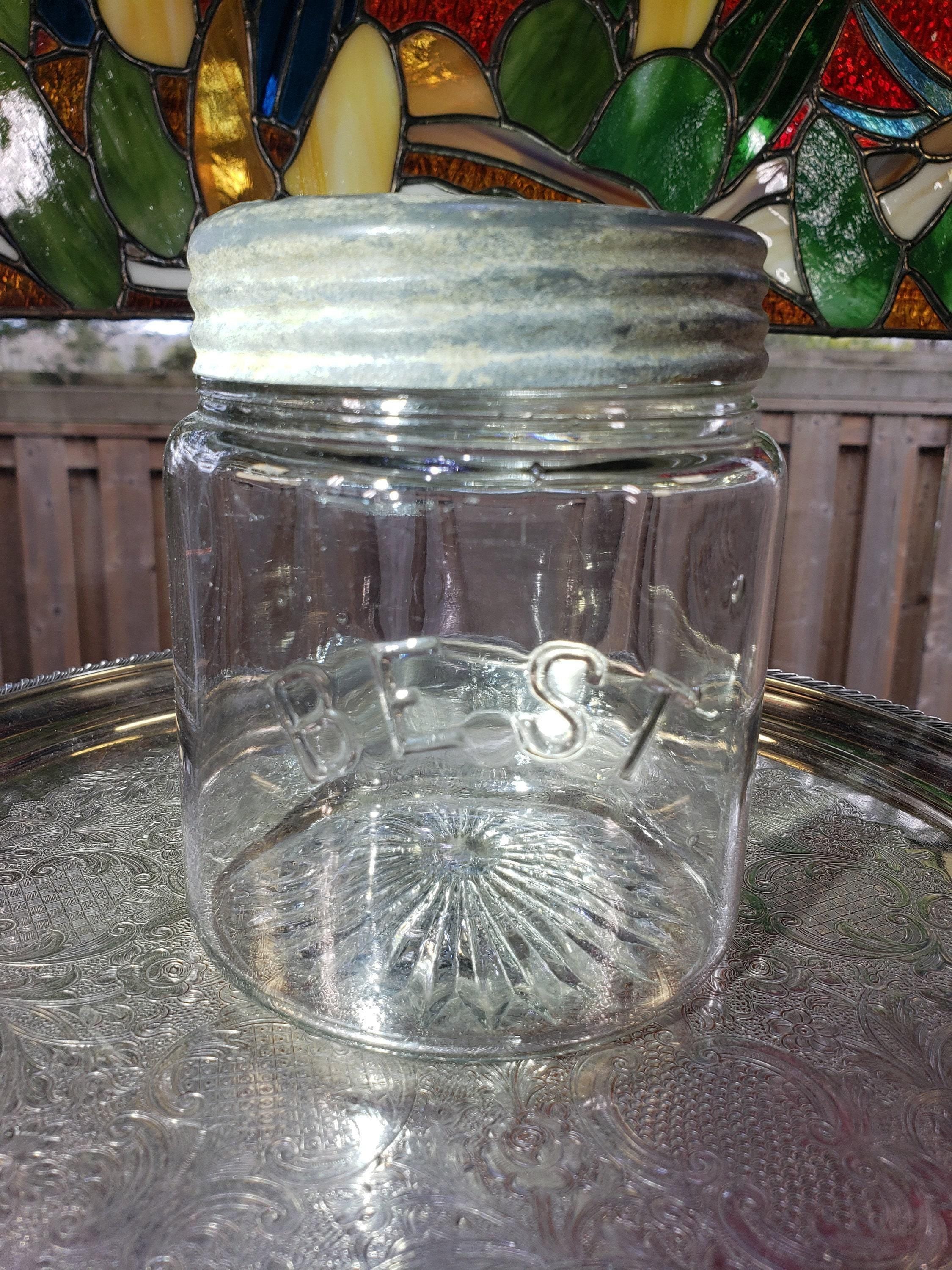Best Brand Glass Jar - Clear Quart with Zinc Band Lid