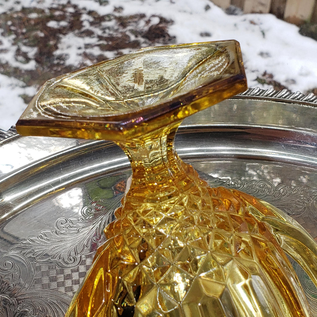 Trophy Vase: Honey Amber Glass - Neo Classic Style