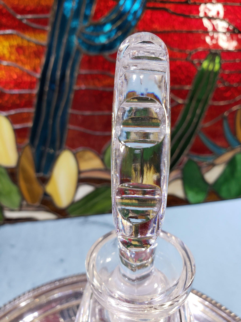 Crystal Decanter: Tombstone Shape - Pinwheel Pattern