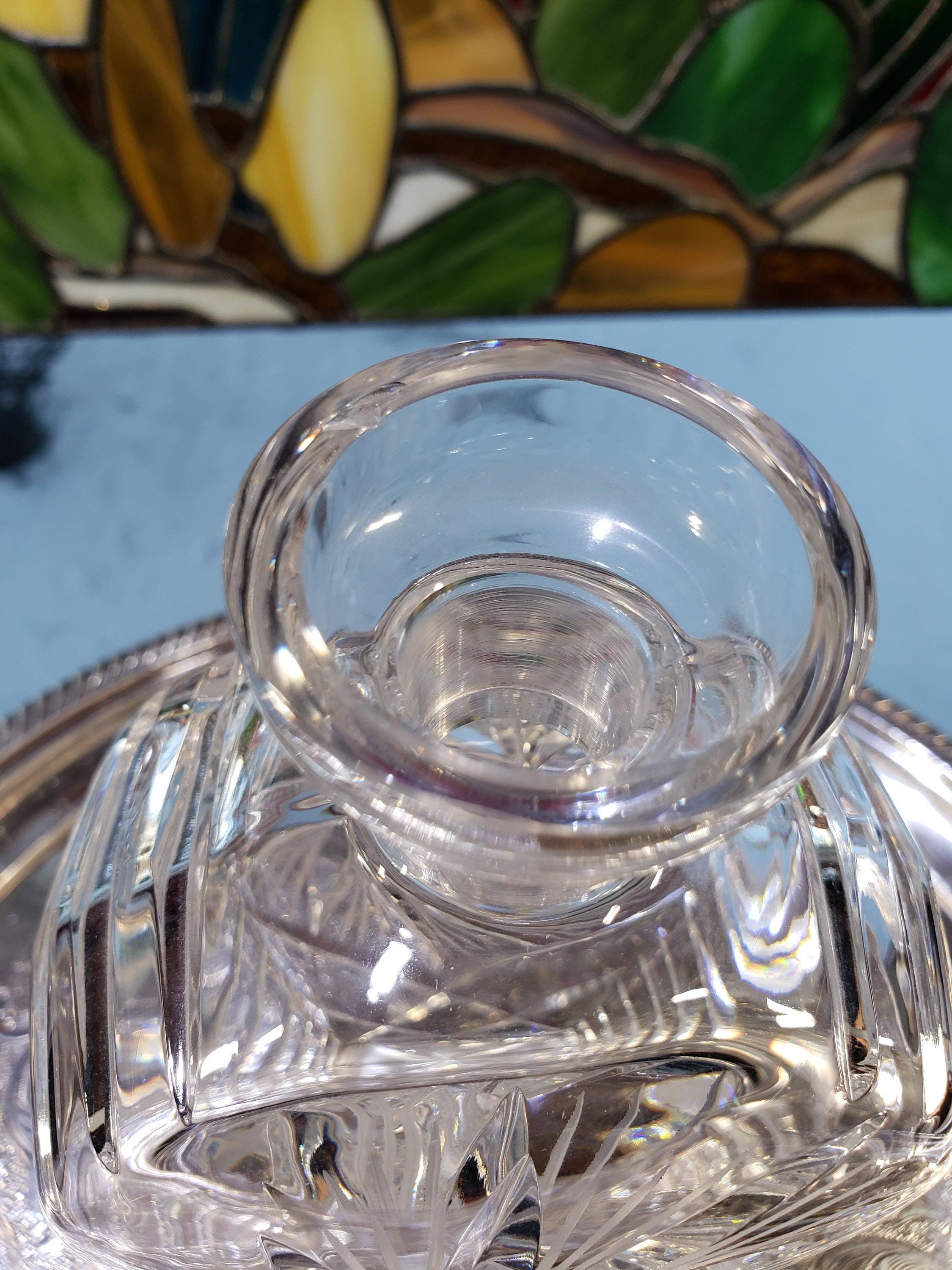Crystal Decanter: Tombstone Shape - Pinwheel Pattern