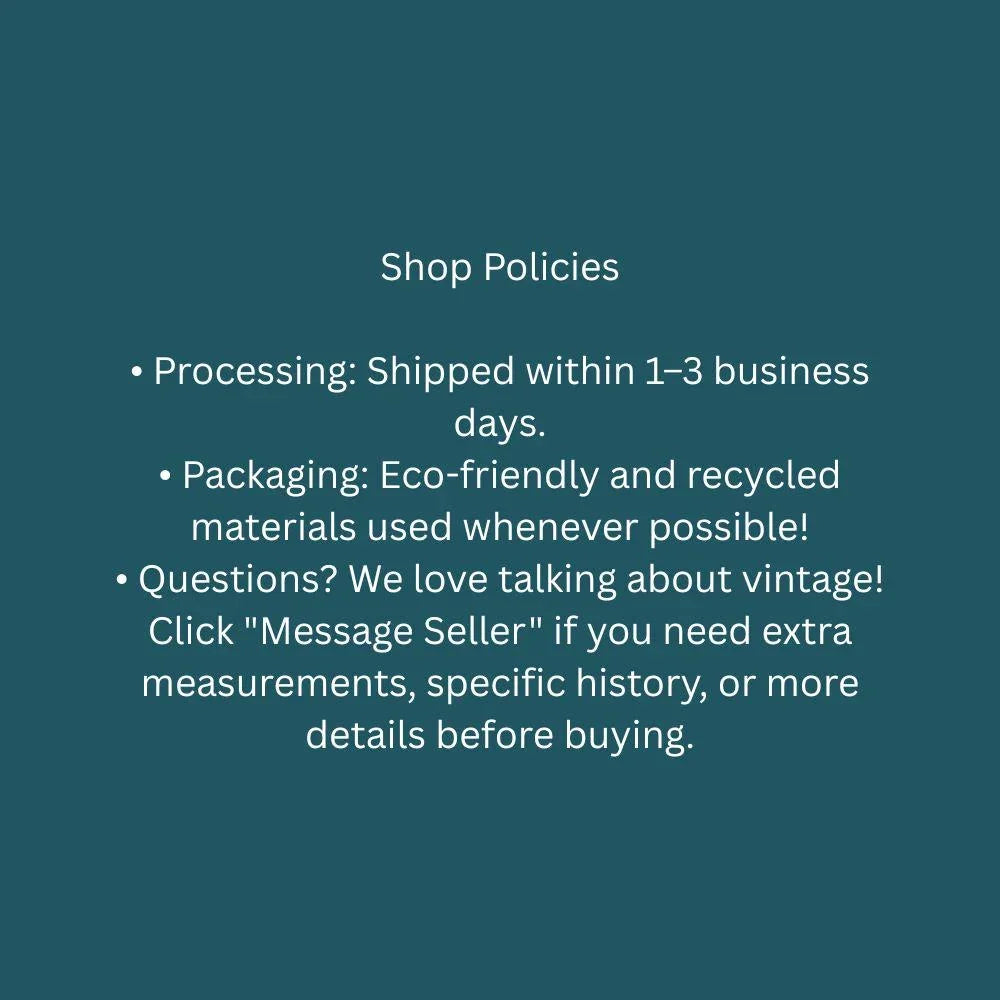 a set of guidelines for shop policies, including processing times, packaging practices, and customer communication preferences.