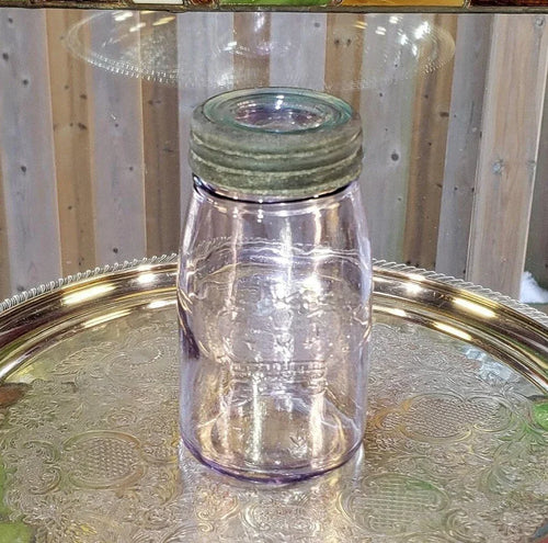 Crown Jar: Amethyst No Word Beaded Design - Small Mouth Pint