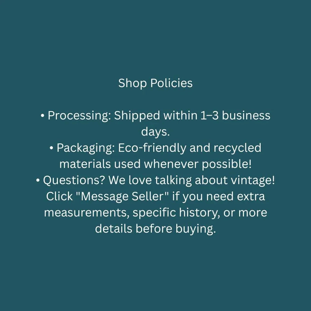 a set of guidelines for shop policies, including processing times, packaging practices, and customer communication preferences.