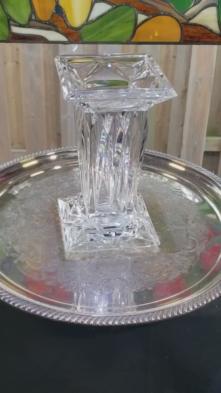 Crystal Prism Candle Holder: Art Deco - Retro Glam Accent