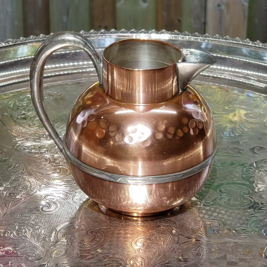 Vintage Small Flemish Copper Pitcher - Model 4019 ca 1920 - Produced In Trenton Ontario